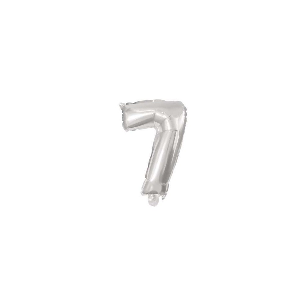 Number Giant Number 7 Silver Foil Balloon 85 cm