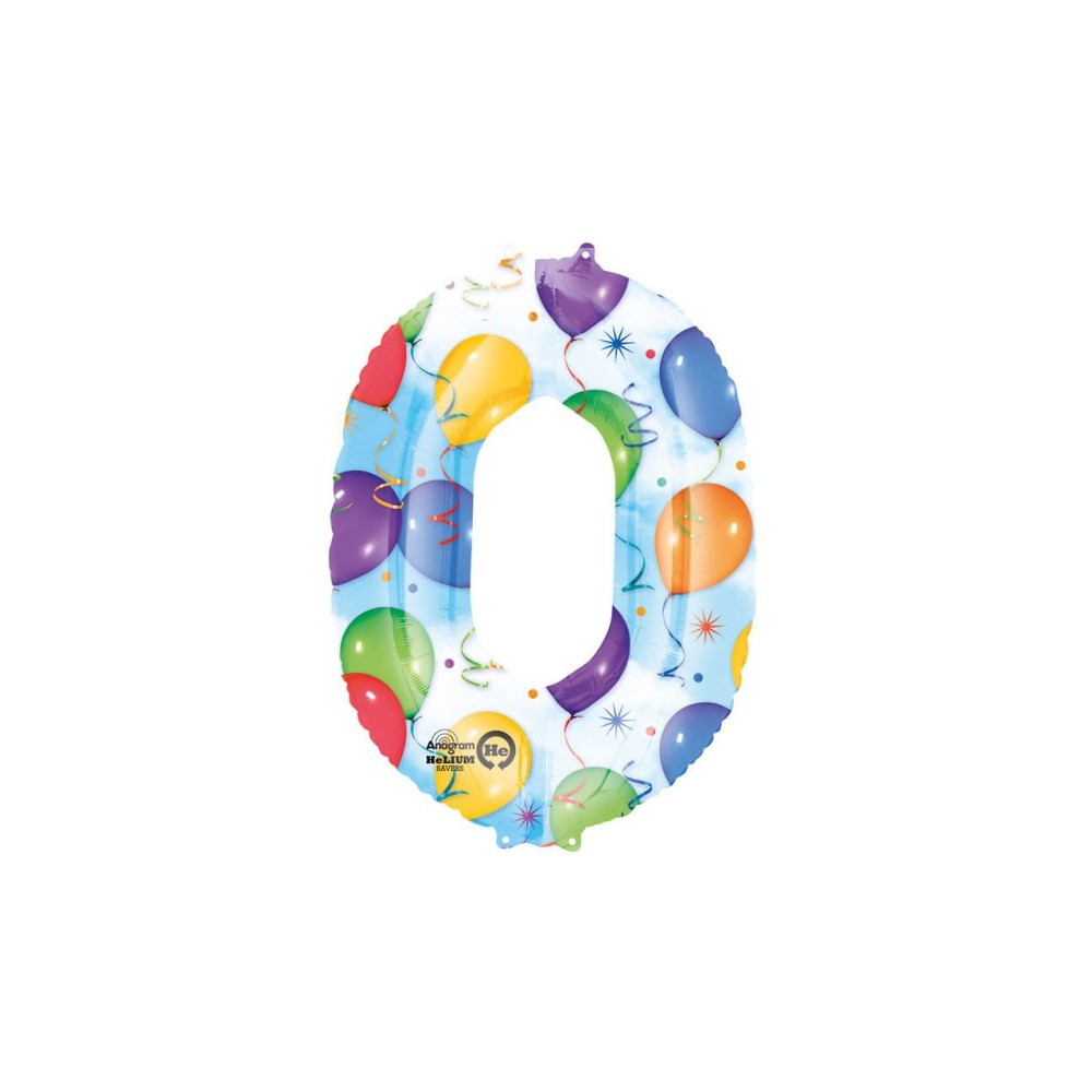 Number Giant Number 0 Foil Balloon 88*63 cm