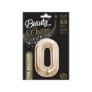 Number B&C Champagne Champagne-colored number 0 foil balloon 85 cm