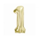 Number B&C Champagne Champagne-colored Number 1 Foil Balloon 85 cm