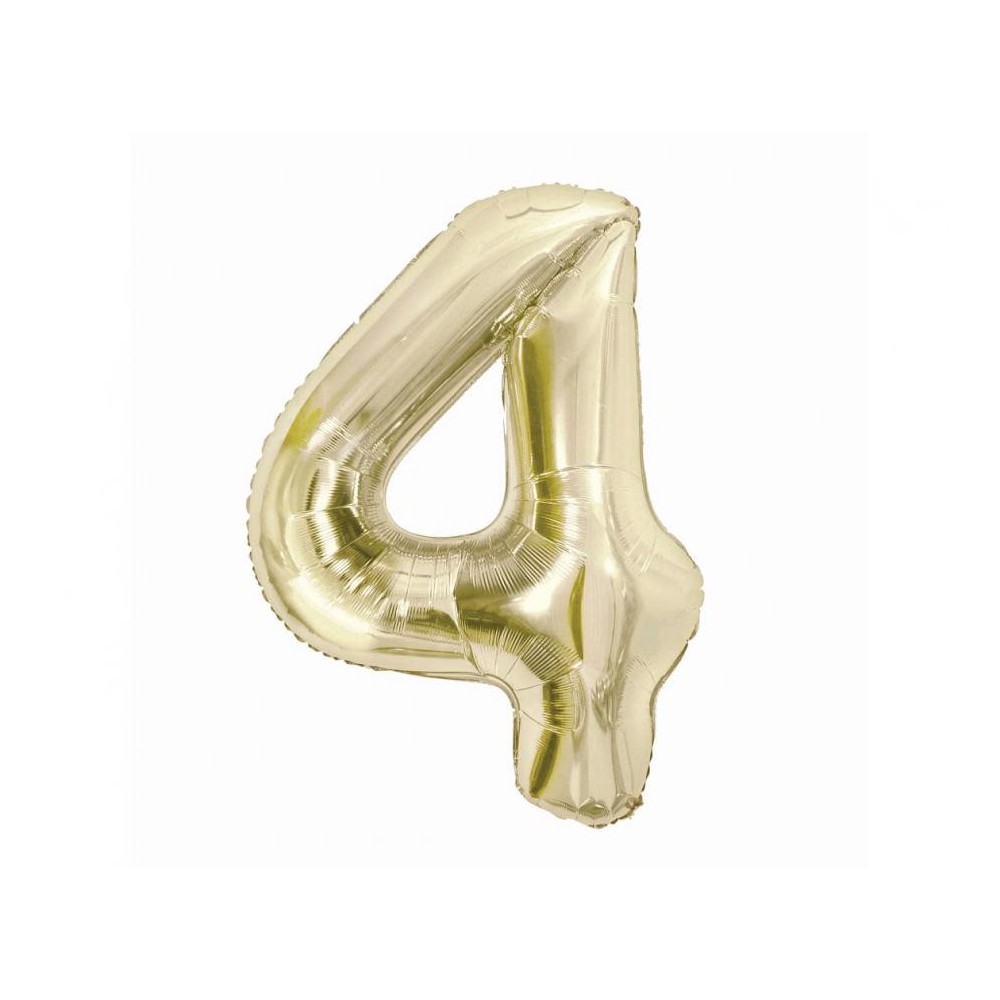 Number B&C Champagne Champagne Color Number 4 Foil Balloon 85 cm
