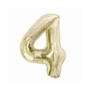 Number B&C Champagne Champagne Color Number 4 Foil Balloon 85 cm