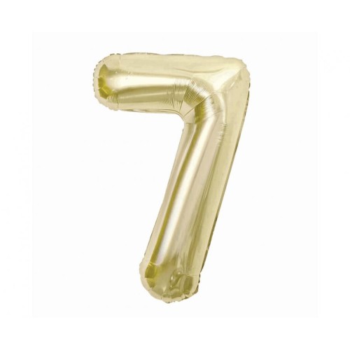 Number B&C Champagne Champagne-colored foil balloon number 7, 85 cm