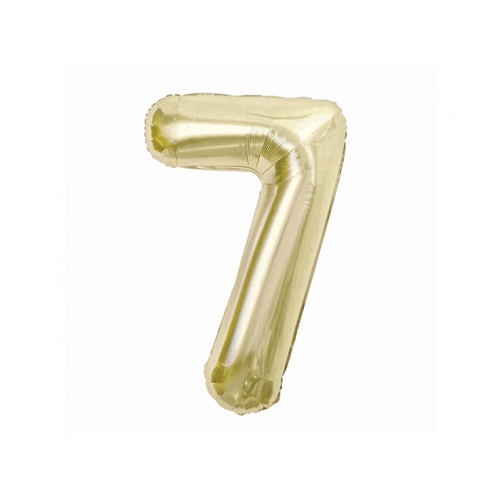 Number B&C Champagne Champagne-colored foil balloon number 7, 85 cm