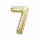 Number B&C Champagne Champagne-colored foil balloon number 7, 85 cm