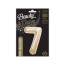 Number B&C Champagne Champagne-colored foil balloon number 7, 85 cm
