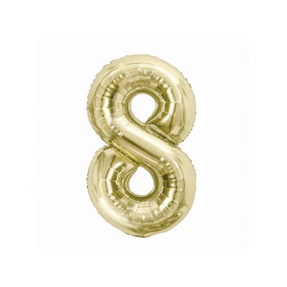 Number B&C Champagne Champagne-colored number 8 foil balloon 85 cm
