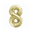 Number B&C Champagne Champagne-colored number 8 foil balloon 85 cm