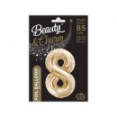 Number B&C Champagne Champagne-colored number 8 foil balloon 85 cm