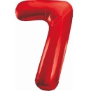 Number Red Red Number 7 Foil Balloon 85 cm