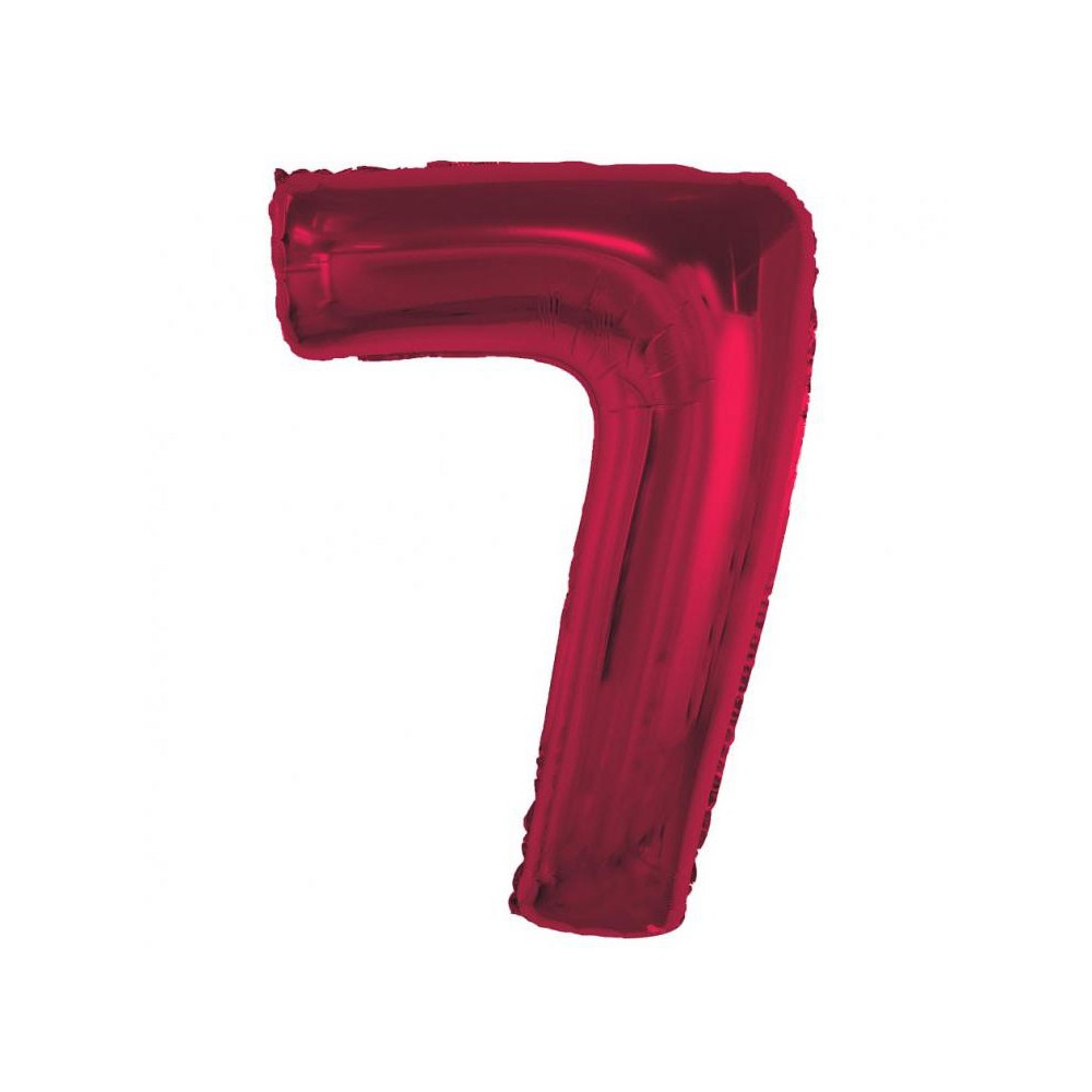 Number Red Red Number 7 Foil Balloon 92 cm