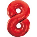 Number Red Red number 8 foil balloon 85 cm