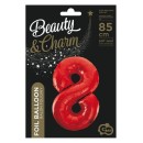 Number Red Red number 8 foil balloon 85 cm