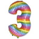 Number Pop It Number 3 foil balloon 69 cm (WP)