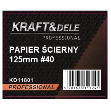 Papier ścierny 50szt. krążek 125mm P40 na rzep KD11801