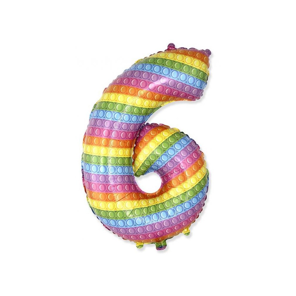 Number Pop It Number 6 foil balloon 69 cm (WP)