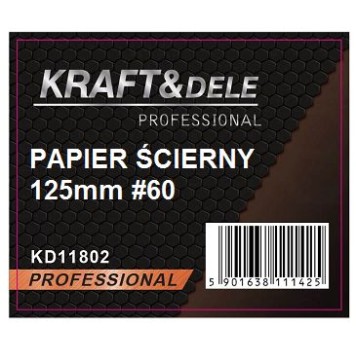 Papier ścierny 50szt. krążek 125mm P60 na rzep KD11802