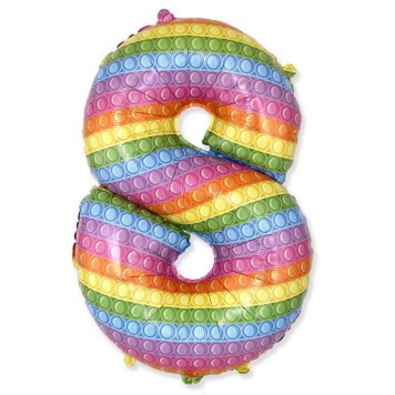 Number Pop It Number 8 Foil Balloon 69 cm (WP)