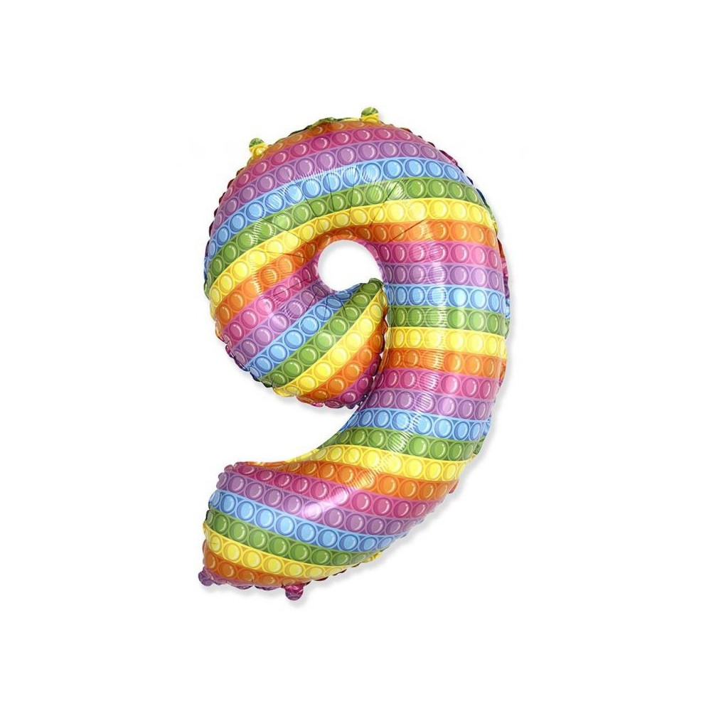 Number Pop It Number 9 Foil Balloon 69 cm (WP)