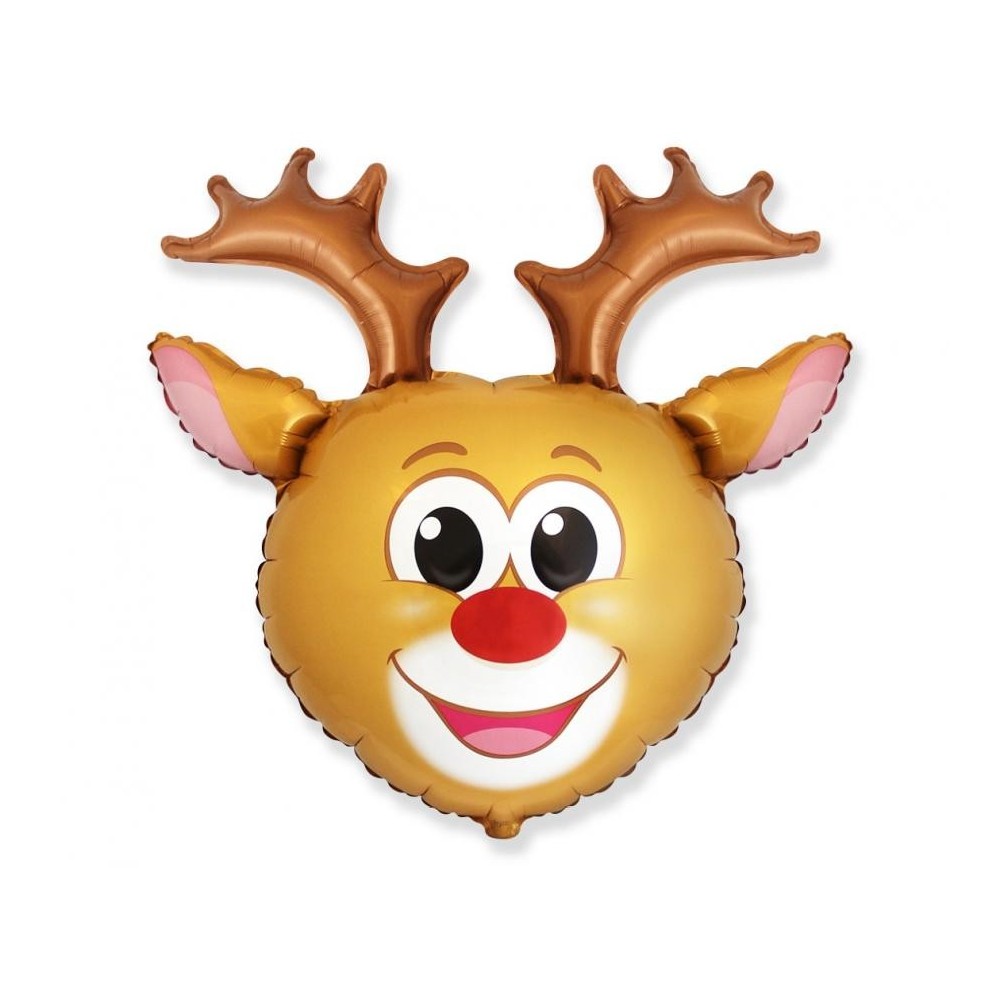 Christmas Reindeer Head, Foil Balloon 72 cm