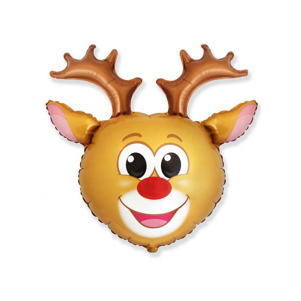 Reindeer Red Nose foil balloon 72 cm (WP)