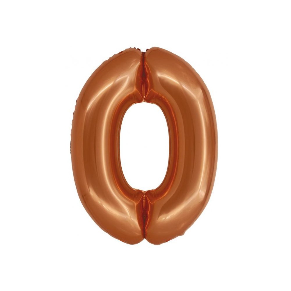 Number Copper Copper Number 0 Foil Balloon 76 cm