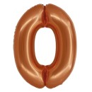 Number Copper Copper Number 0 Foil Balloon 76 cm