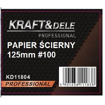 Papier ścierny 50szt. krążek 125mm P100 na rzep KD11804