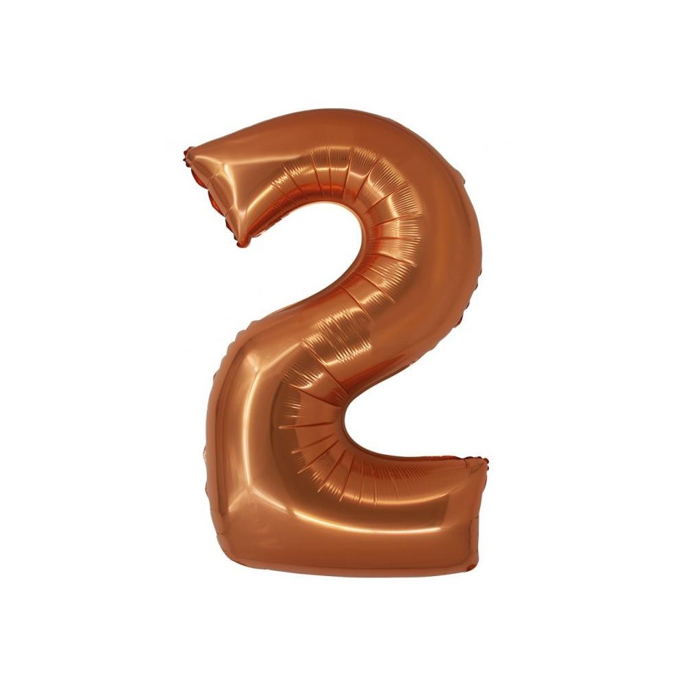 Number Copper Copper Number 2 Foil Balloon 76 cm
