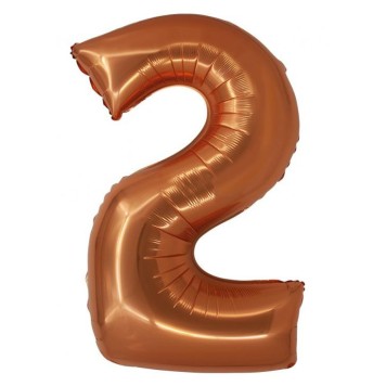 Number Copper Copper Number 2 Foil Balloon 76 cm