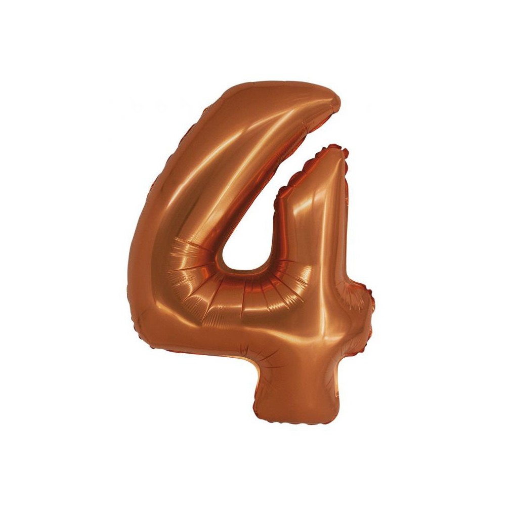 Number Copper Copper Number 4 Foil Balloon 76 cm