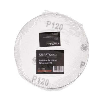 Papier ścierny 50szt. krążek 125mm P120 na rzep KD11805
