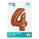 Number Copper Copper Number 4 Foil Balloon 76 cm