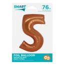 Number Copper Copper Number 5 Foil Balloon 76 cm