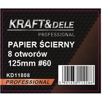 Papier ścierny 50szt. krążek 125mm P60 na rzep KD11808