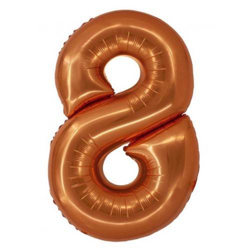 Number Copper Copper Number 8 Foil Balloon 76 cm