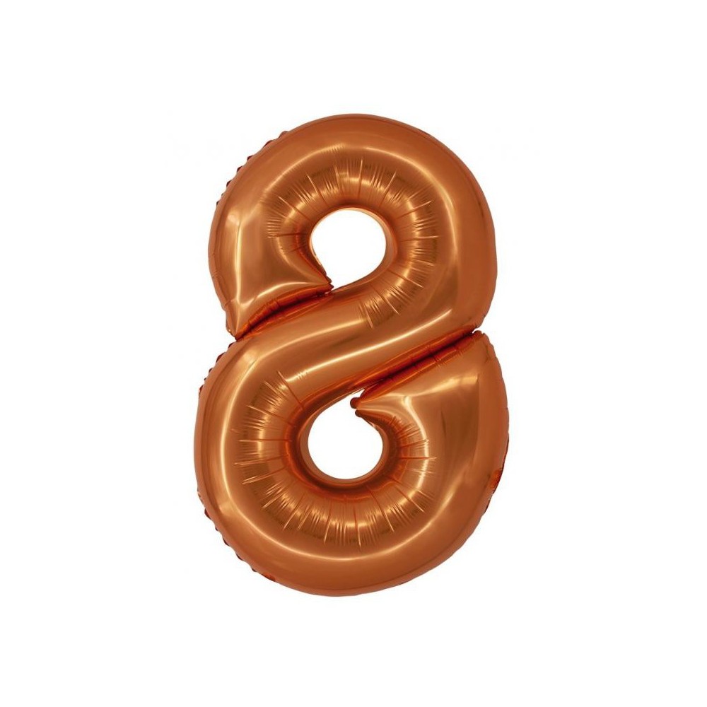 Number Copper Copper Number 8 Foil Balloon 76 cm