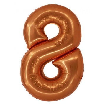 Number Copper Copper Number 8 Foil Balloon 76 cm