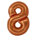 Number Copper Copper Number 8 Foil Balloon 76 cm