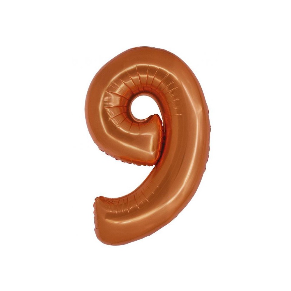 Number Copper Copper Number 9 Foil Balloon 76 cm