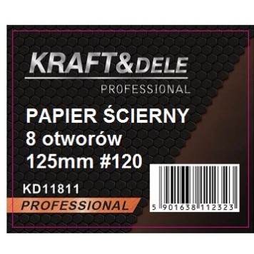 Papier ścierny 50szt. krążek 125mm P120 na rzep KD11811