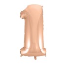 Number Rose Gold Number 1 foil balloon 92 cm