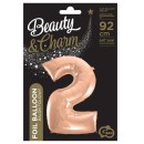 Number Rose Gold Number 2 foil balloon 92 cm