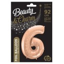 Number Rose Gold Number 6 foil balloon 92 cm