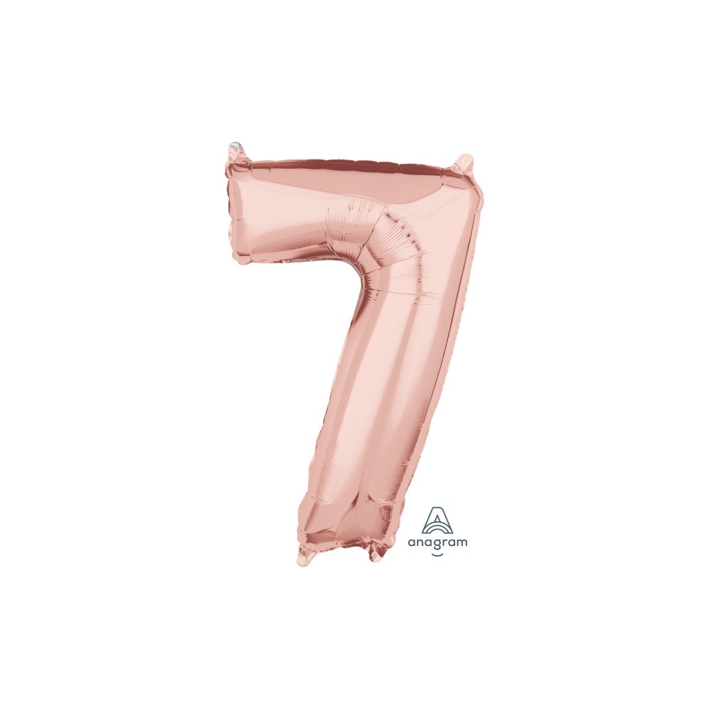 Number Rose Gold Number 7 Foil Balloon 66 cm
