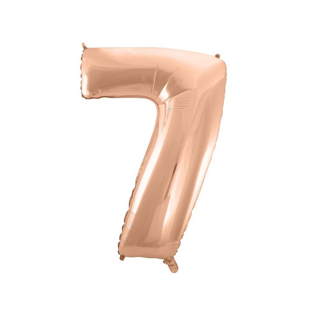 Number Rose Gold Number 7 foil balloon 92 cm