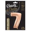 Number Rose Gold Number 7 foil balloon 92 cm
