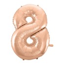 Number Rose Gold Number 8 foil balloon 92 cm