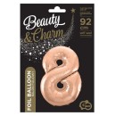 Number Rose Gold Number 8 foil balloon 92 cm