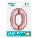 Number Light Pink Mat Pink Number 0 Foil Balloon 76 cm